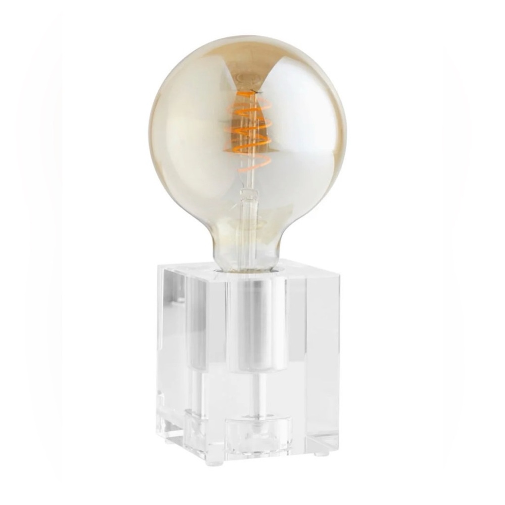 Cyan Design Translucent Inversion Crystal Cube Table Lamp 4.25" Clear
